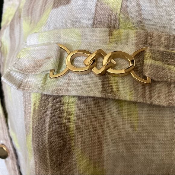 J M Collection Petite Linen Blouse Size 6P - Picture 5 of 12